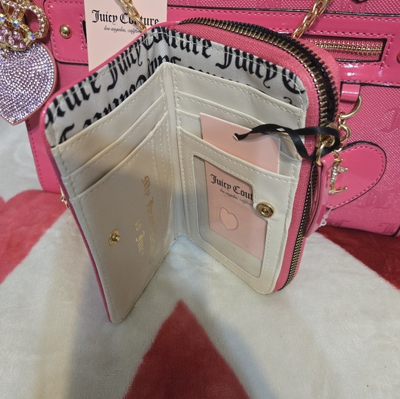 JUICY COUTURE Nailed It Tote and Heart Charm Wallet-Pink Flash - Picture 8 of 10